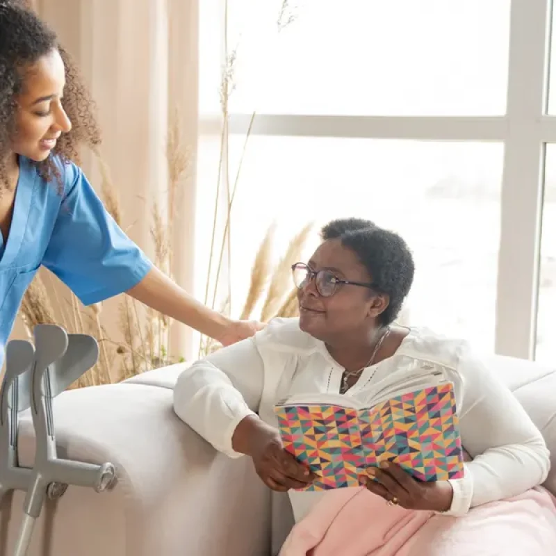Care professional providing overnight support